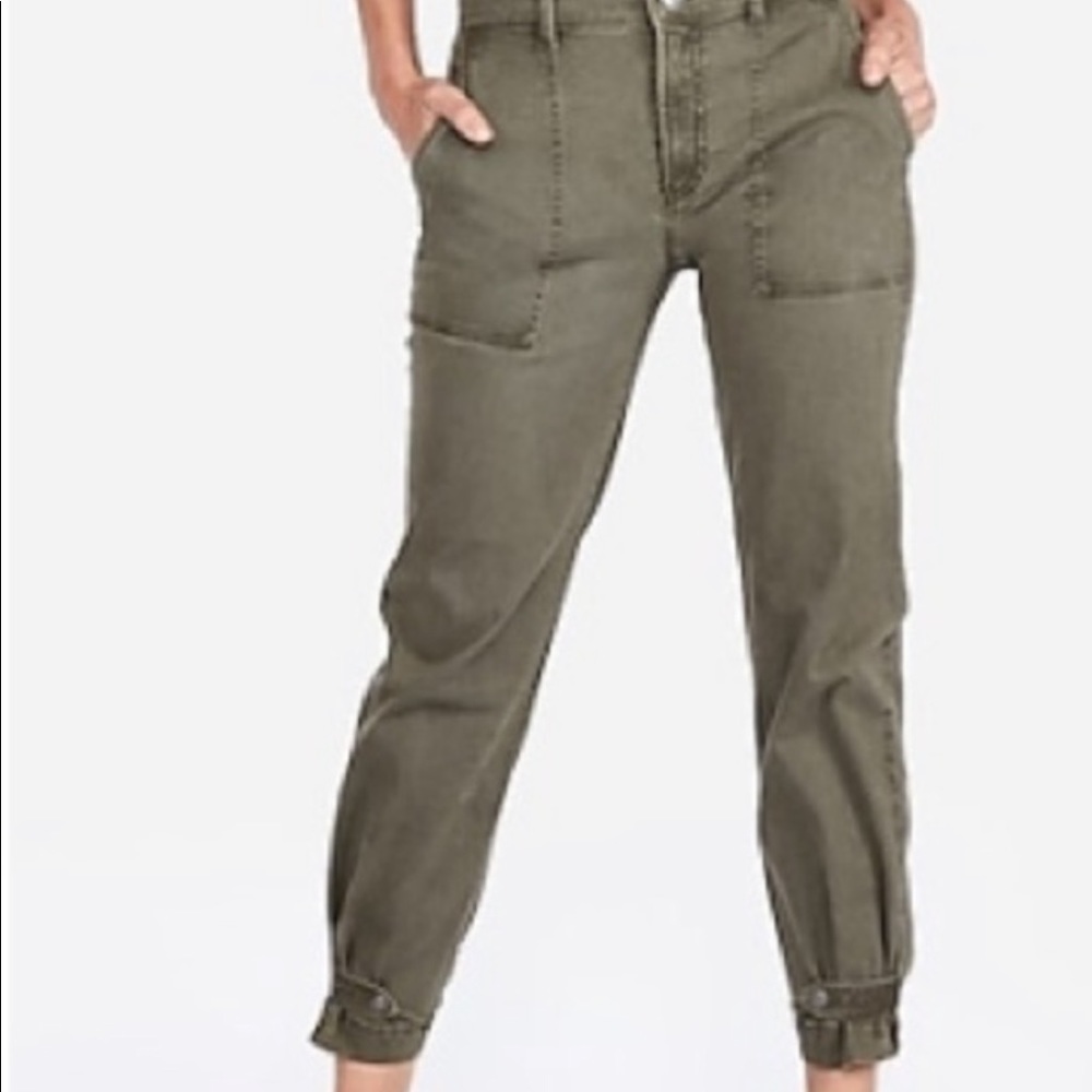 Express high waist pants in Orange